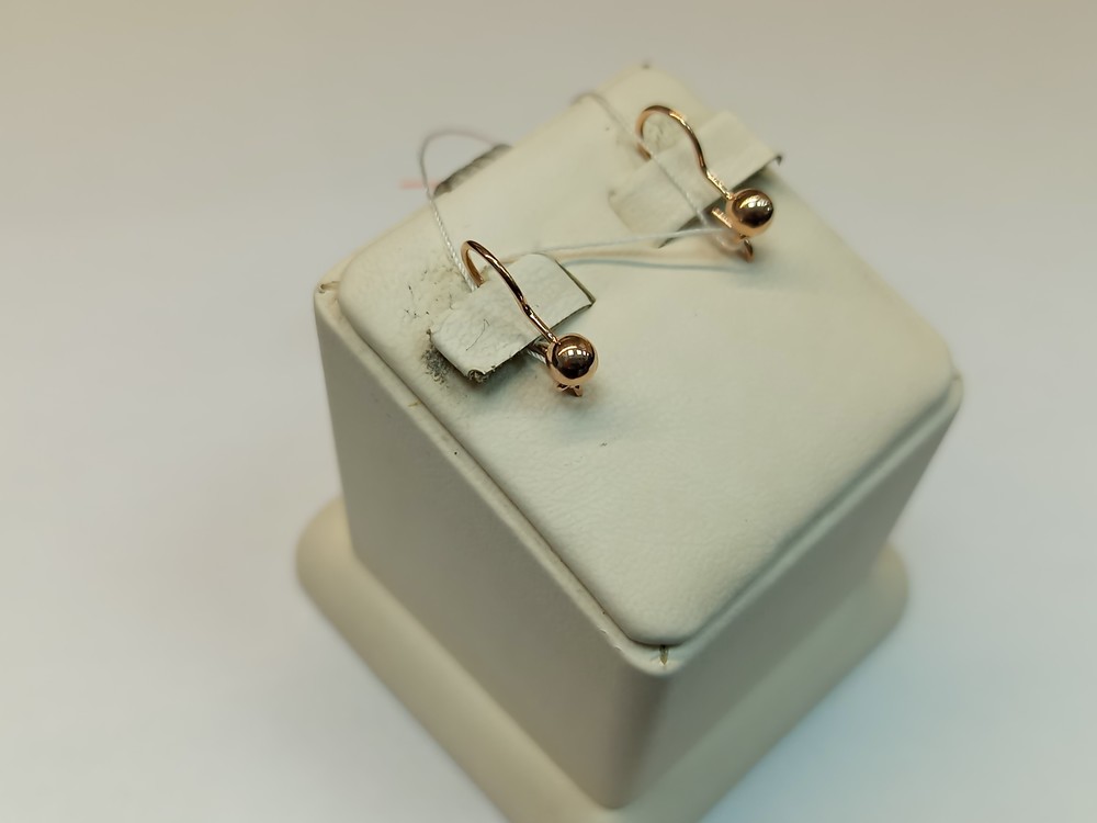 СПТ585 СЕРЬГИ С ПЕТЕЛЬКОЙ (Au 585)