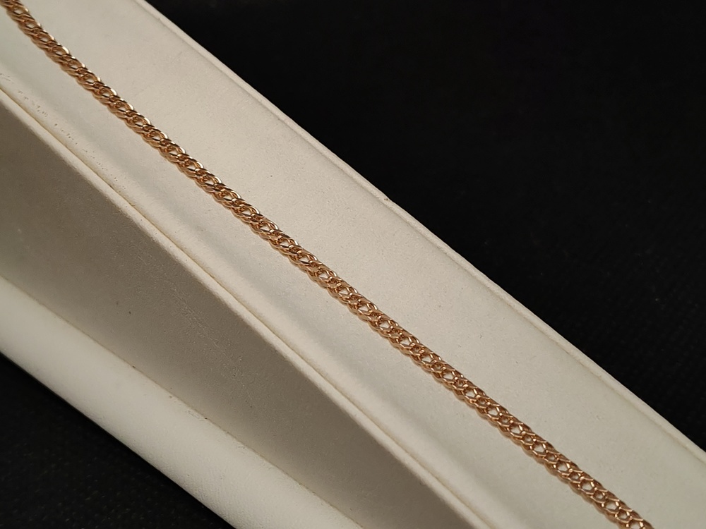 БРАСЛЕТ ПОЛНОВЕСНЫЙ Ромб двойной Au 585