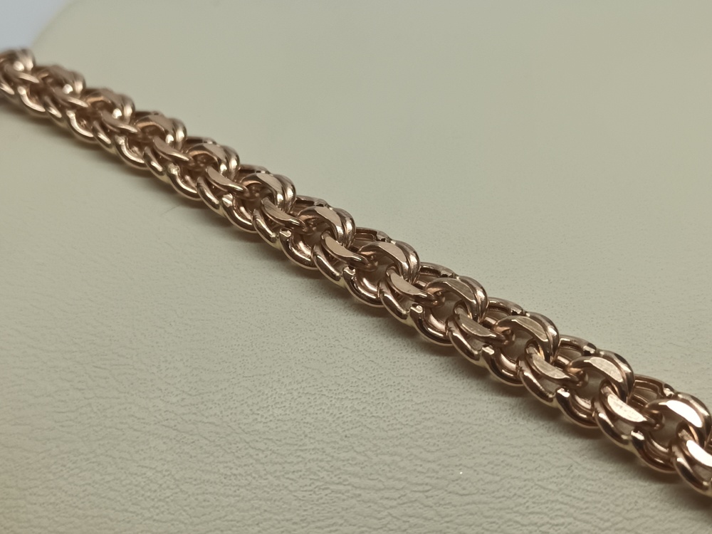 БРАСЛЕТ ПУСТОТЕЛЫЙ Бисмарк (Au 585)