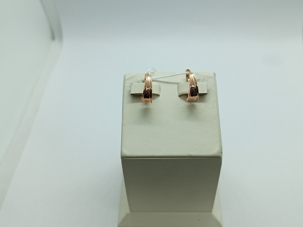 СБКМ585 СЕРЬГИ БЕЗ КАМНЯ (Au 585)