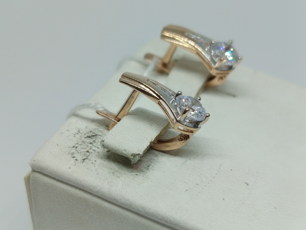 СКМИ585 СЕРЬГИ С КАМНЯМИ (Au 585)