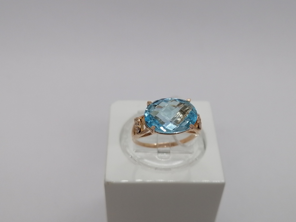 КОЛЬЦО С КАМНЯМИ (Au 585)