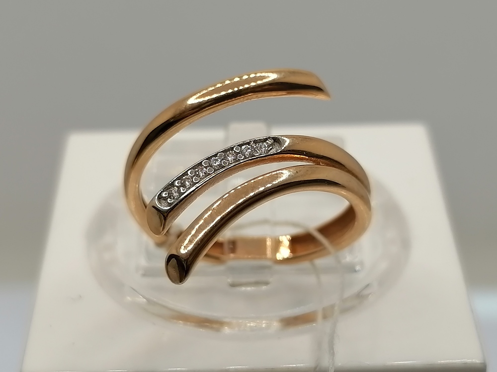 КОЛЬЦО С КАМНЯМИ (Au 585)