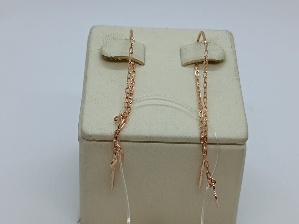 СЕРЬГИ ПРОДЕВКИ без камня (Au 585)