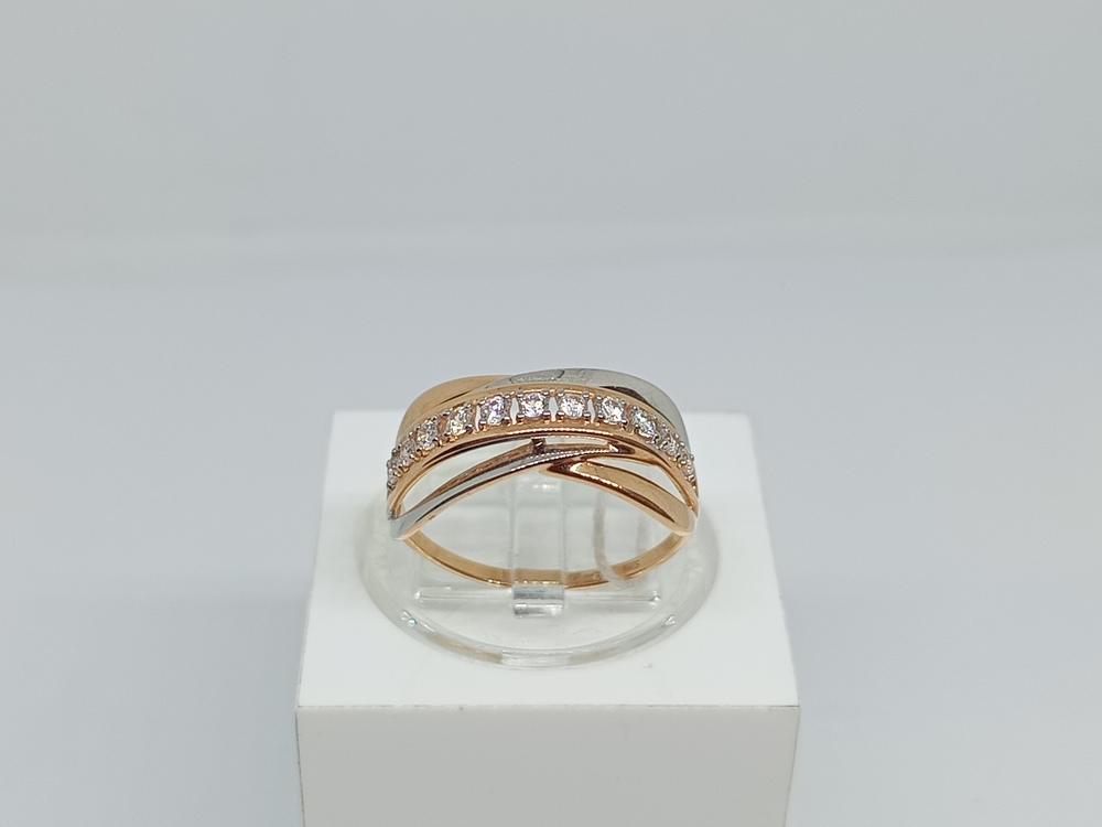 КОЛЬЦО С КАМНЯМИ (Au 585)