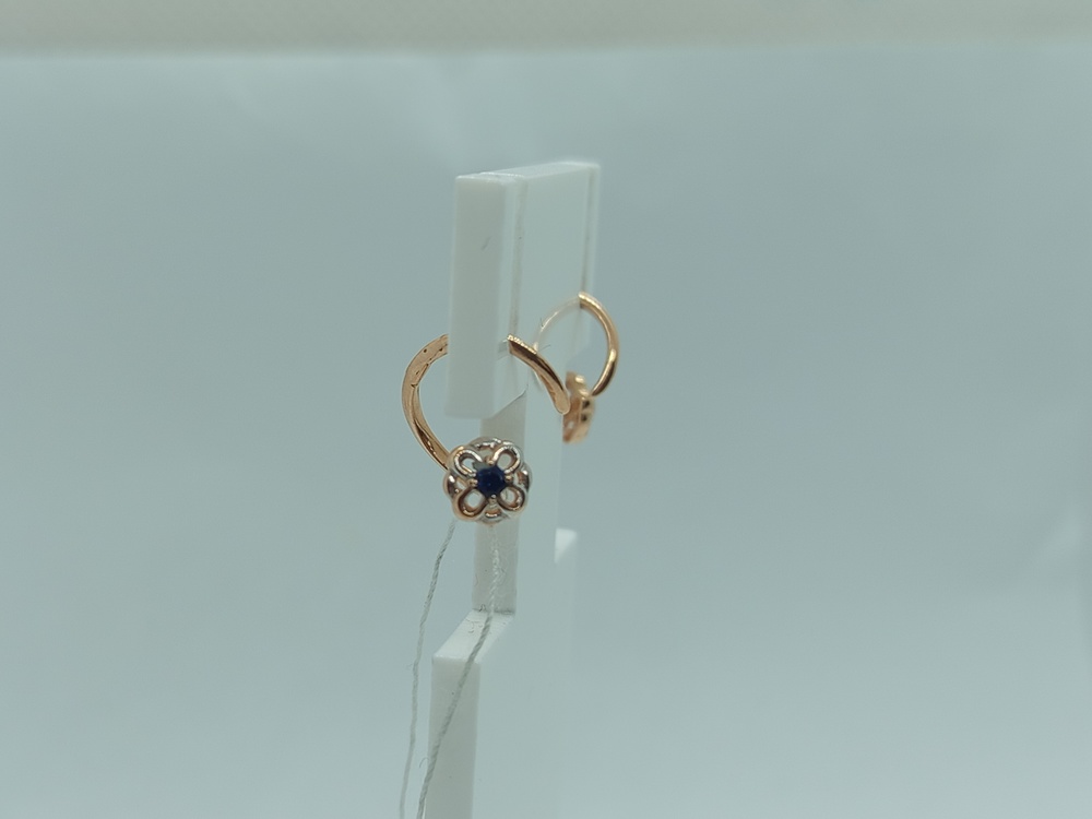 СЕРЬГИ С КАМНЕМ (Au 585)