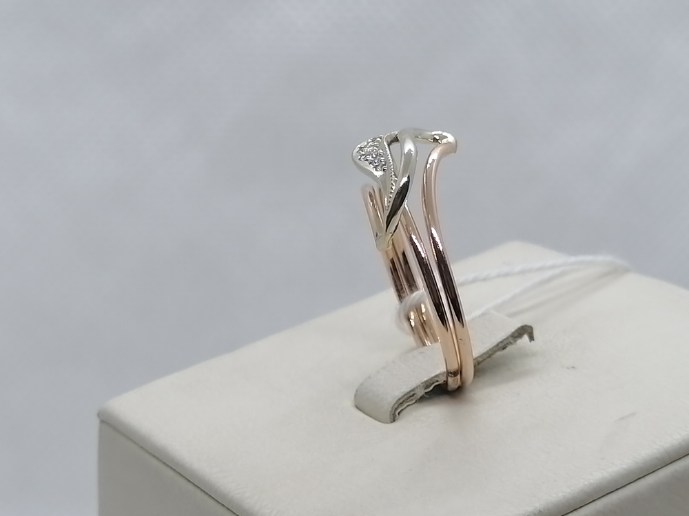 КОЛЬЦО С КАМНЯМИ (Au 585)