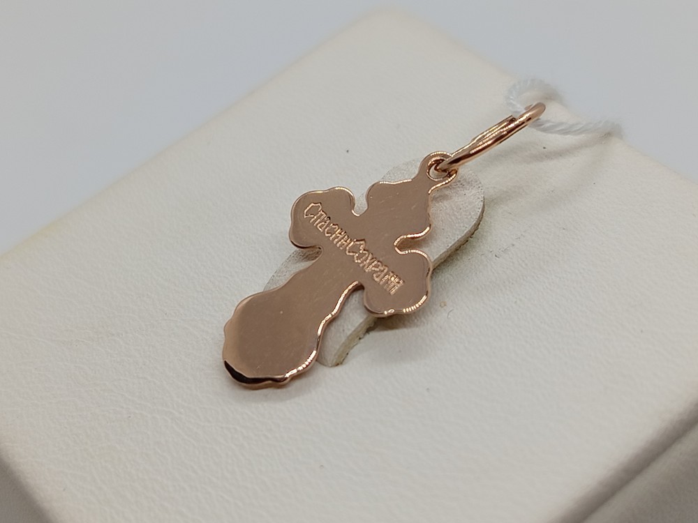 ПОДВЕСКА КРЕСТ БЕЗ КАМНЯ (Au 585)