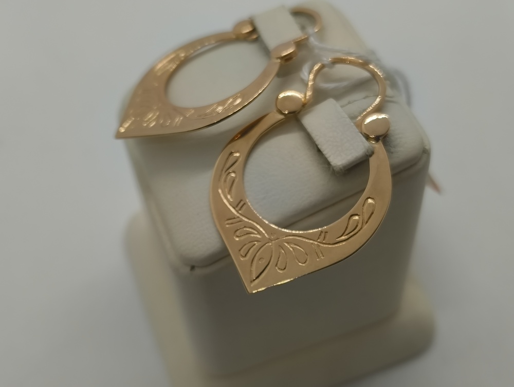 СБКМ583 СЕРЬГИ БЕЗ КАМНЯ (Au 583)