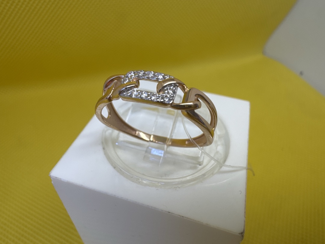 КОЛЬЦО С КАМНЯМИ (Au 585)