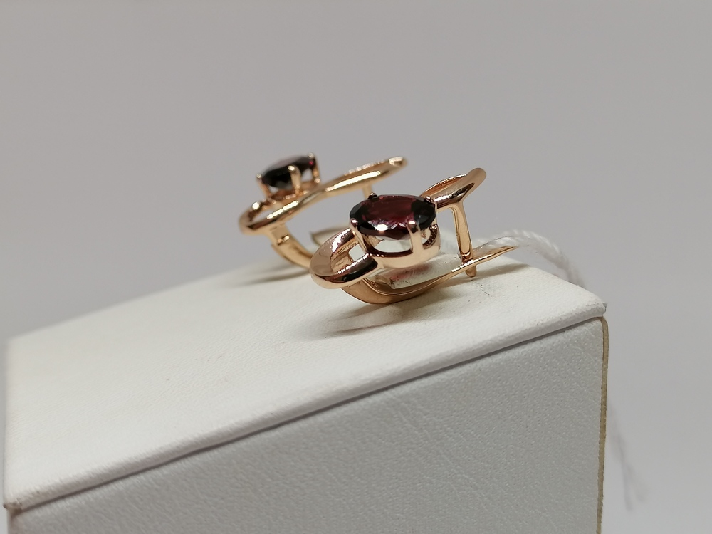 СЕРЬГИ С КАМНЕМ (Au 585)