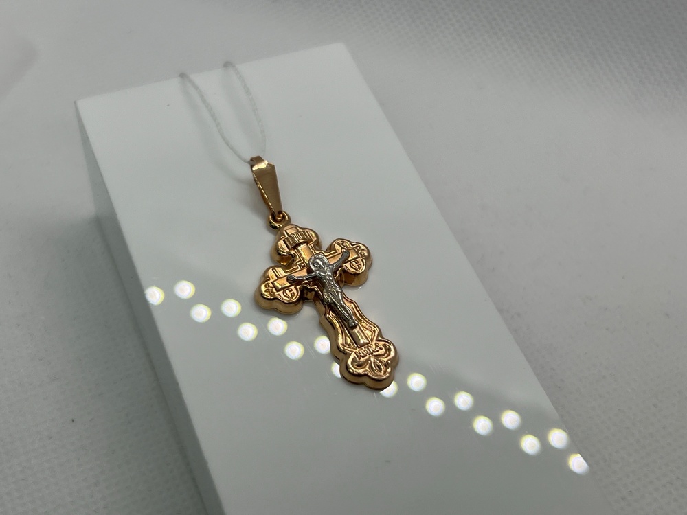 ПОДВЕСКА КРЕСТ без камня (Au 585)