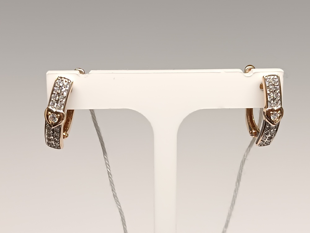 СКМИ585 СЕРЬГИ С КАМНЯМИ (Au 585)