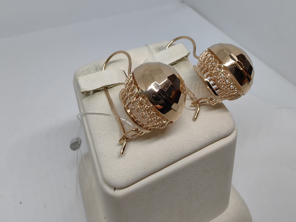 СЕРЬГИ ПЕТЕЛЬКА без камня (Au 585)