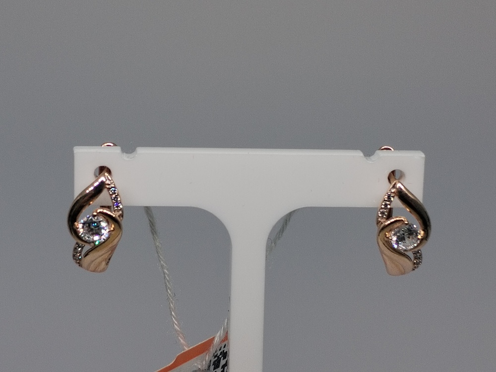 СКМИ585 СЕРЬГИ С КАМНЯМИ (Au 585)