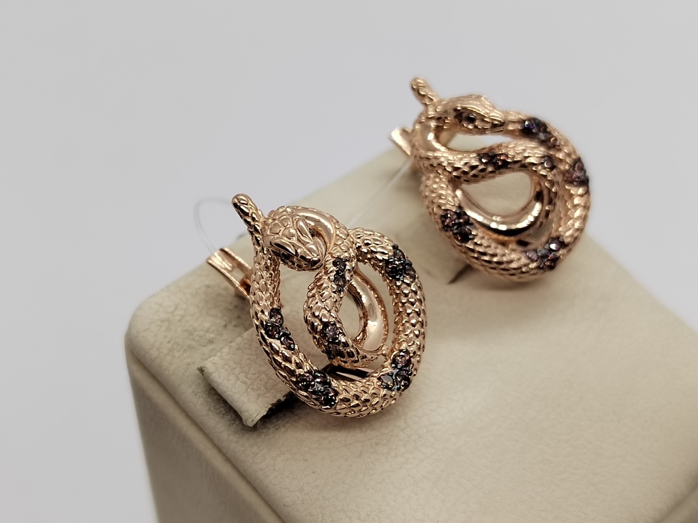 СЕРЬГИ С КАМНЯМИ (Au 585)