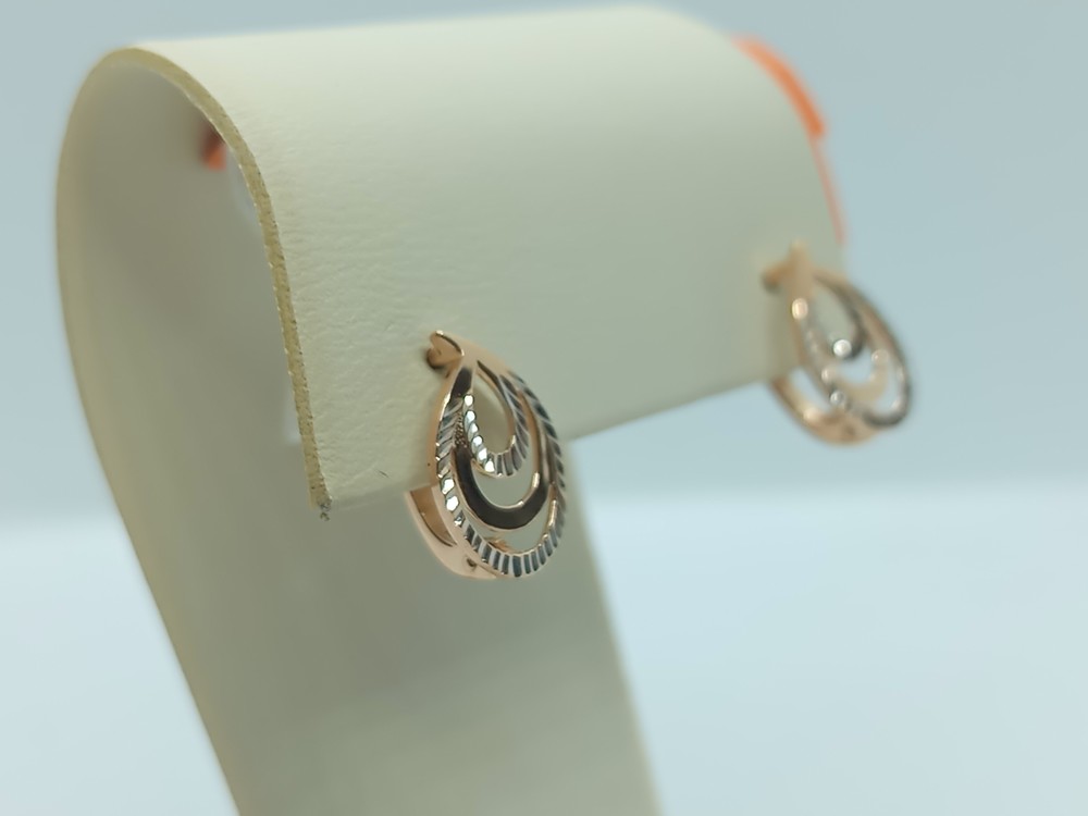 СБКМ585 СЕРЬГИ БЕЗ КАМНЯ (Au 585)