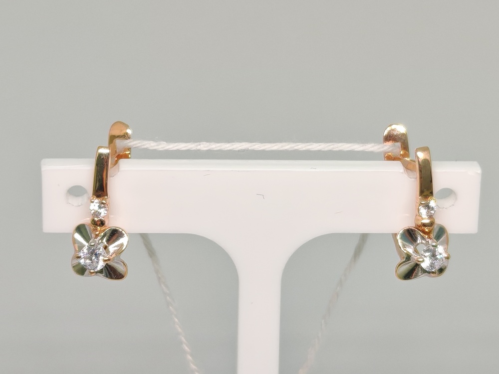 СКМИ585 СЕРЬГИ С КАМНЯМИ (Au 585)