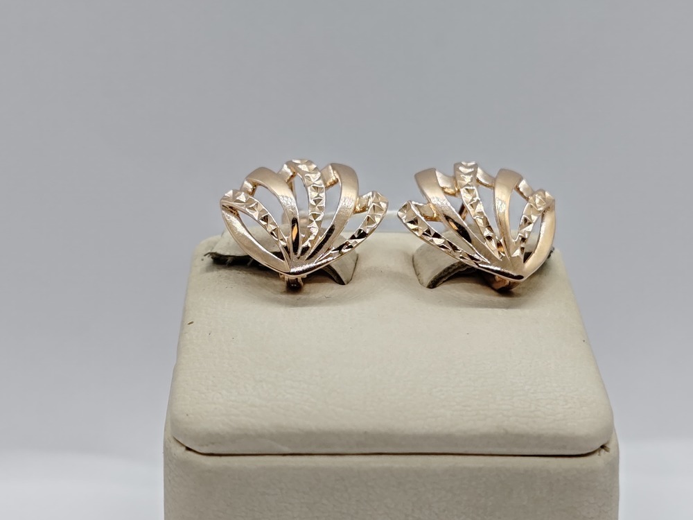 СБКМ585 СЕРЬГИ БЕЗ КАМНЯ (Au 585)