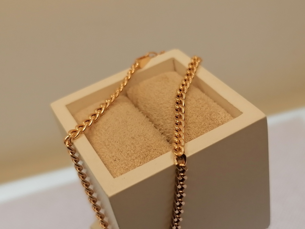 7080002П-18 БРАСЛЕТ ПУСТОТЕЛЫЙ Панцирное (Au 585)