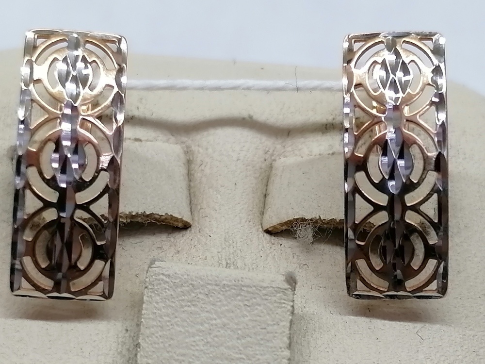 СБКМ585 СЕРЬГИ БЕЗ КАМНЯ (Au 585)