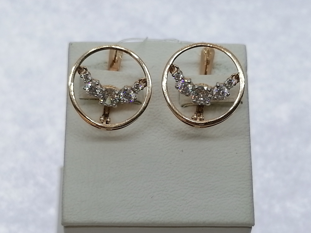 СЕРЬГИ С КАМНЯМИ (Au 585)