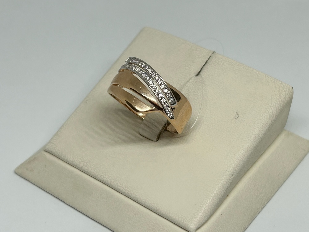 КОЛЬЦО С КАМНЯМИ (Au 585)