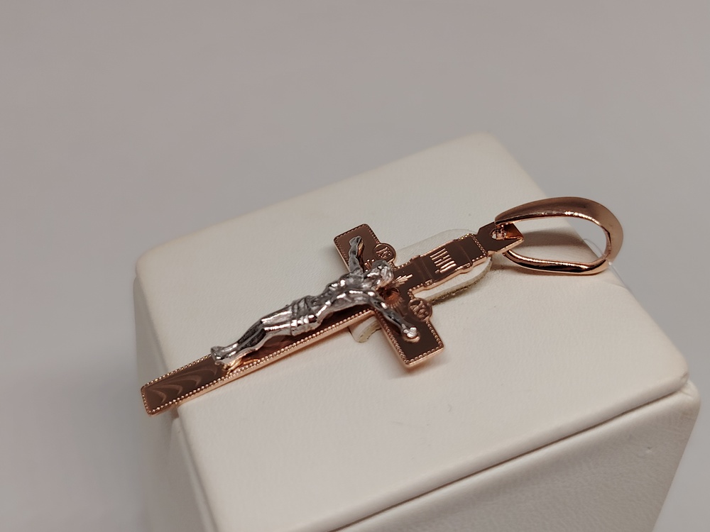 ПОДВЕСКА КРЕСТ без камня (Au 585)