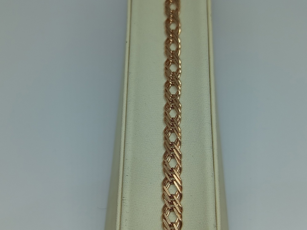 БРАСЛЕТ ПОЛНОВЕСНЫЙ Ромб тройной Au 585