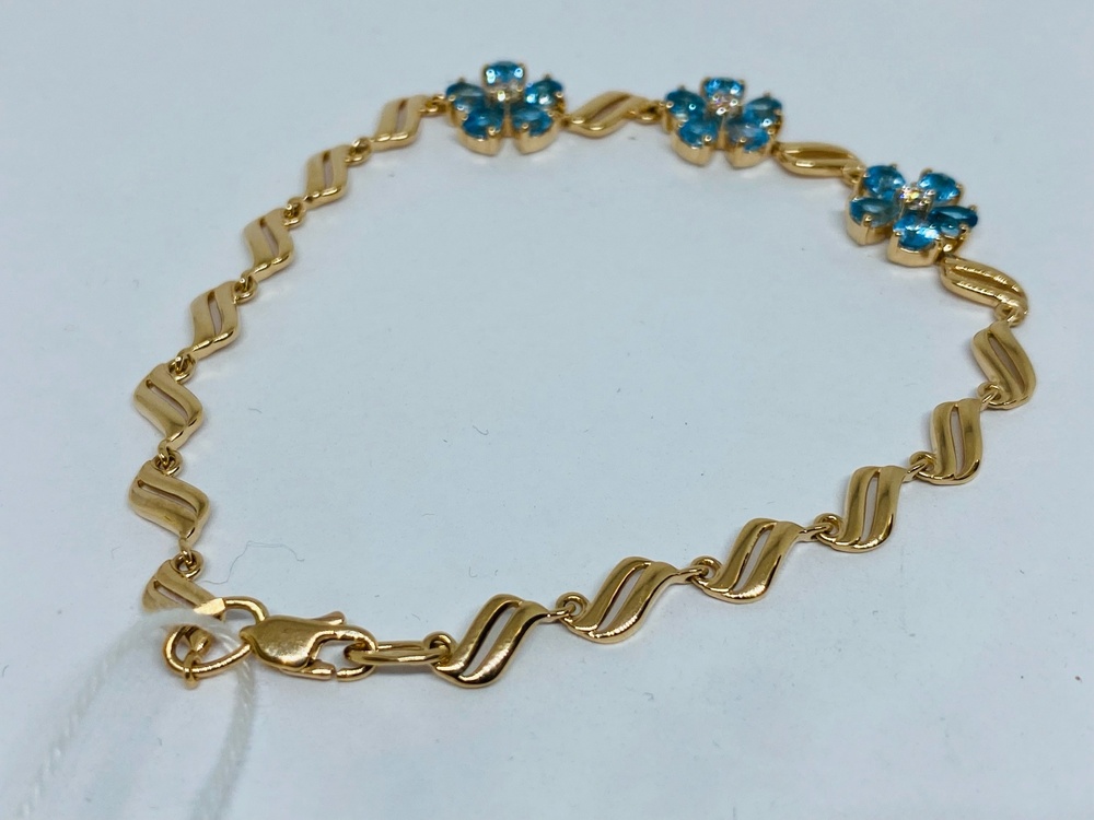 БРАСЛЕТ С КАМНЯМИ (Au 585)