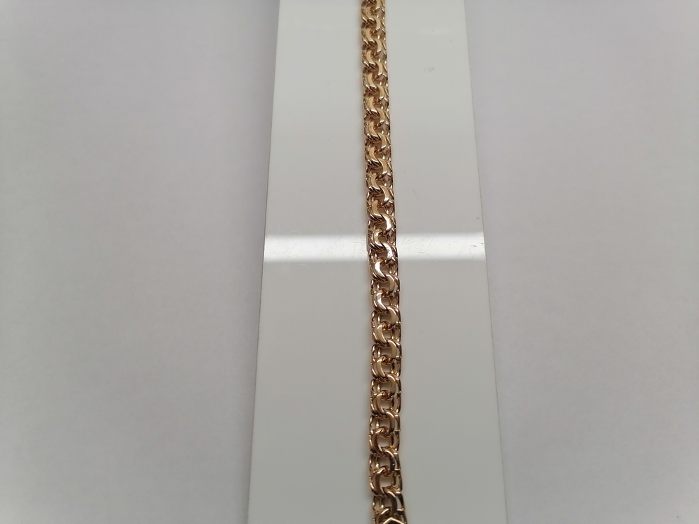 БЛБ585 БРАСЛЕТ ПОЛНОВЕСНЫЙ Бисмарк (Au 585)