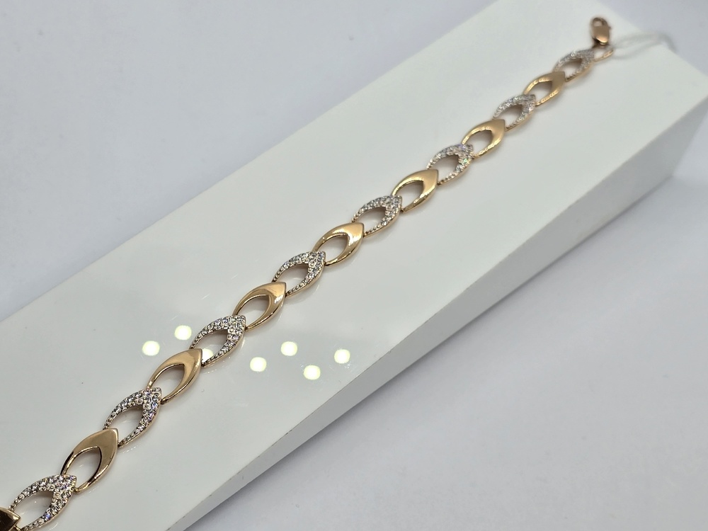 Б585 БРАСЛЕТ С КАМНЯМИ (Au 585)