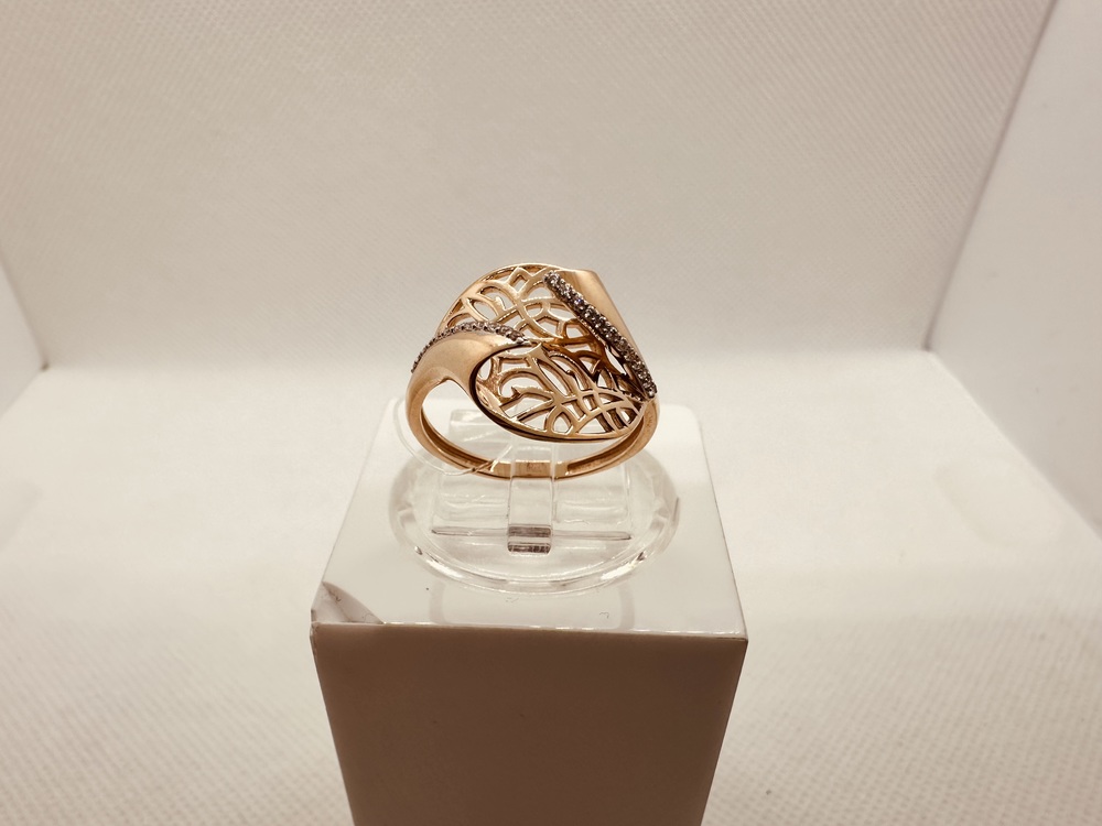 КОЛЬЦО С КАМНЯМИ (Au 585)