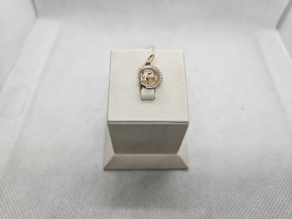 ПОДВЕСКА ПОЛУМЕСЯЦ с камнями (Au 585)