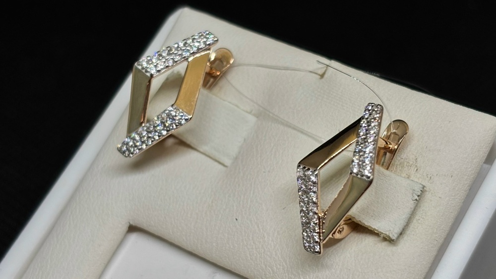 01-218212 СЕРЬГИ С КАМНЯМИ (Au 585)