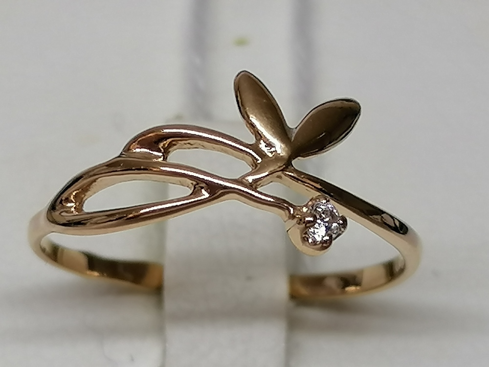 КОЛКМ585 КОЛЬЦО С КАМНЕМ (Au 585)