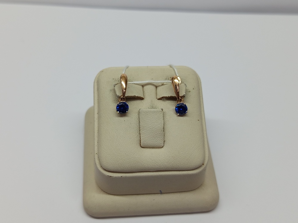 СЕРЬГИ С КАМНЕМ (Au 585)