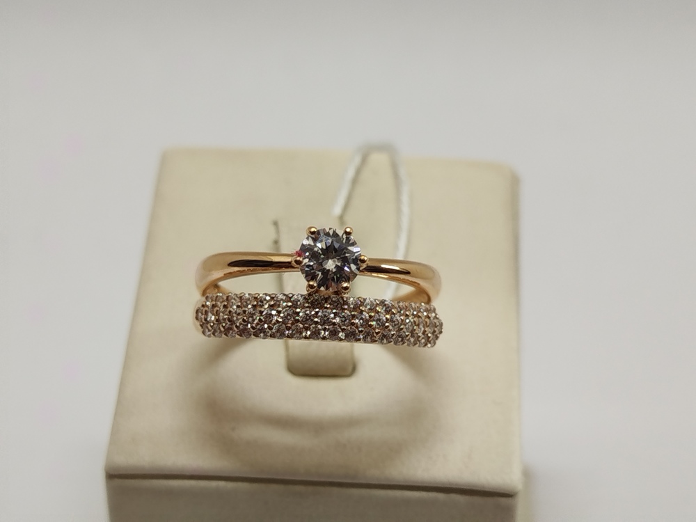 КОЛКМИ585 КОЛЬЦО С КАМНЯМИ (Au 585)