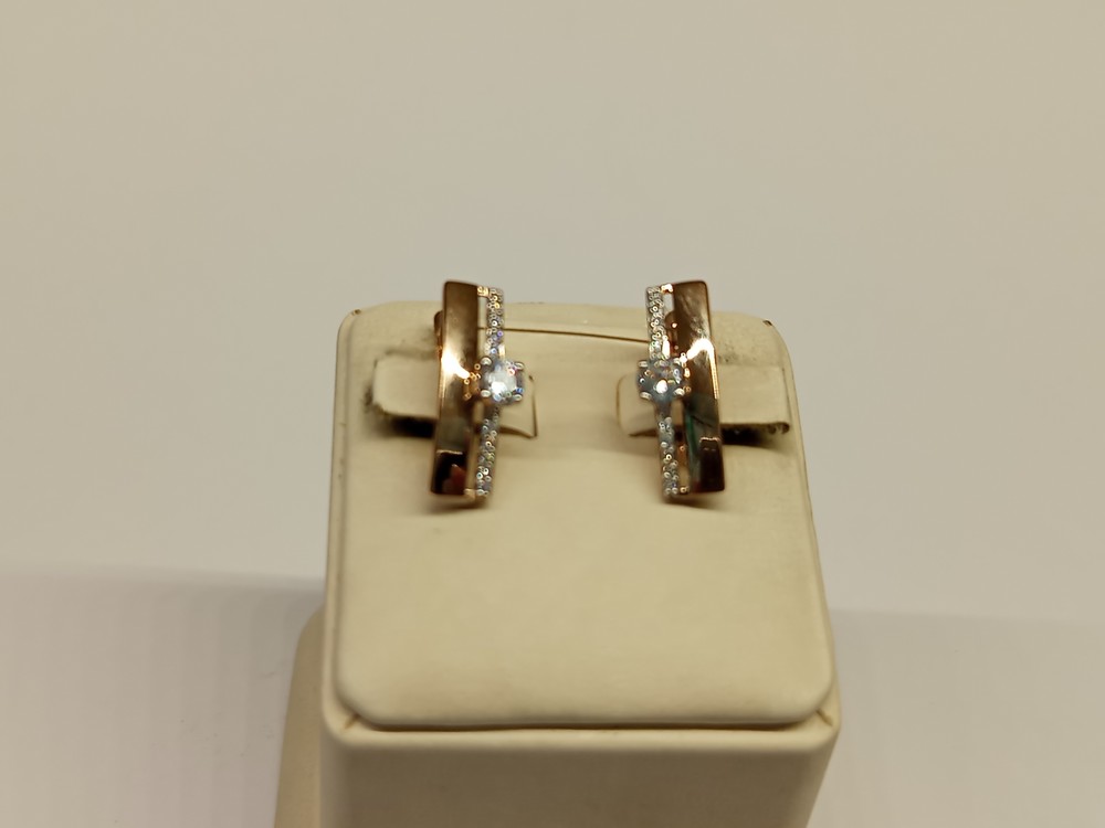 020272-1102 СЕРЬГИ С КАМНЯМИ (Au 585)