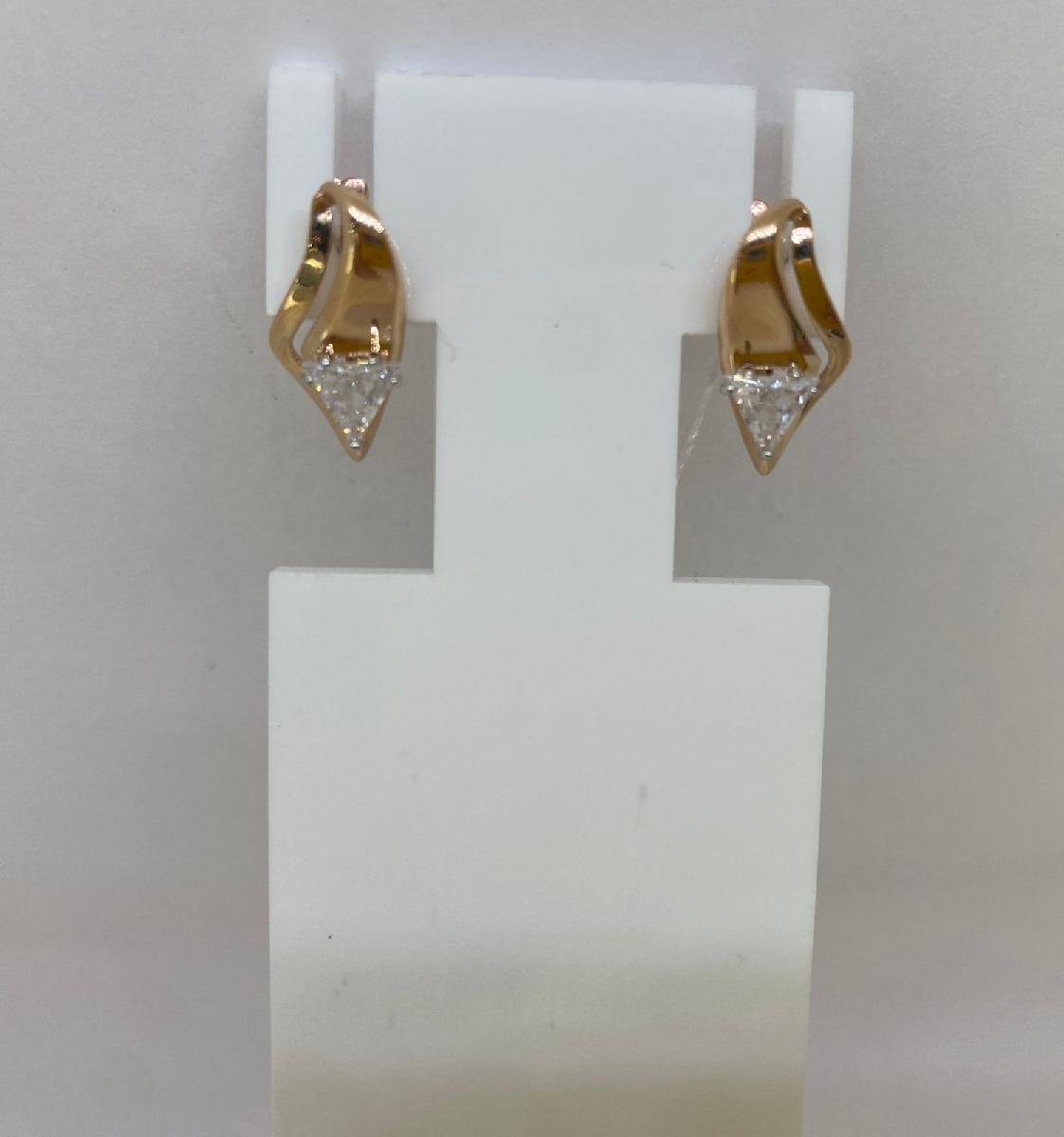 СЕРЬГИ С КАМНЕМ (Au 585)