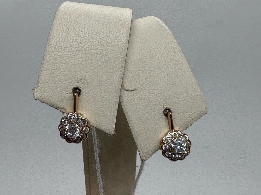 СКМИ585 СЕРЬГИ С КАМНЯМИ (Au 585)