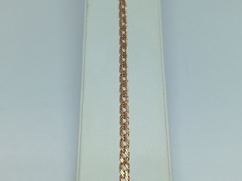 БРАСЛЕТ ПОЛНОВЕСНЫЙ Ромб тройной Au 585