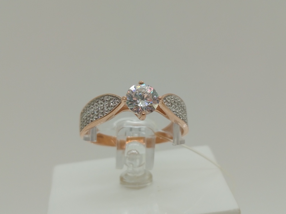 019472 КОЛЬЦО С КАМНЯМИ (Au 585)