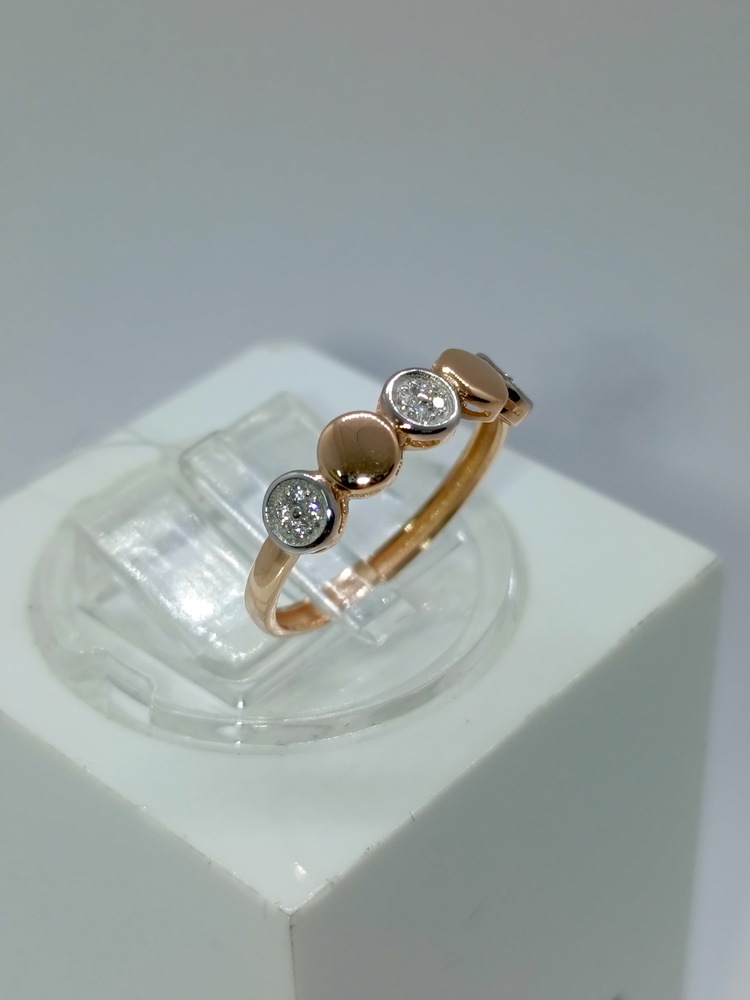 КОЛЬЦО С КАМНЯМИ (Au 585)