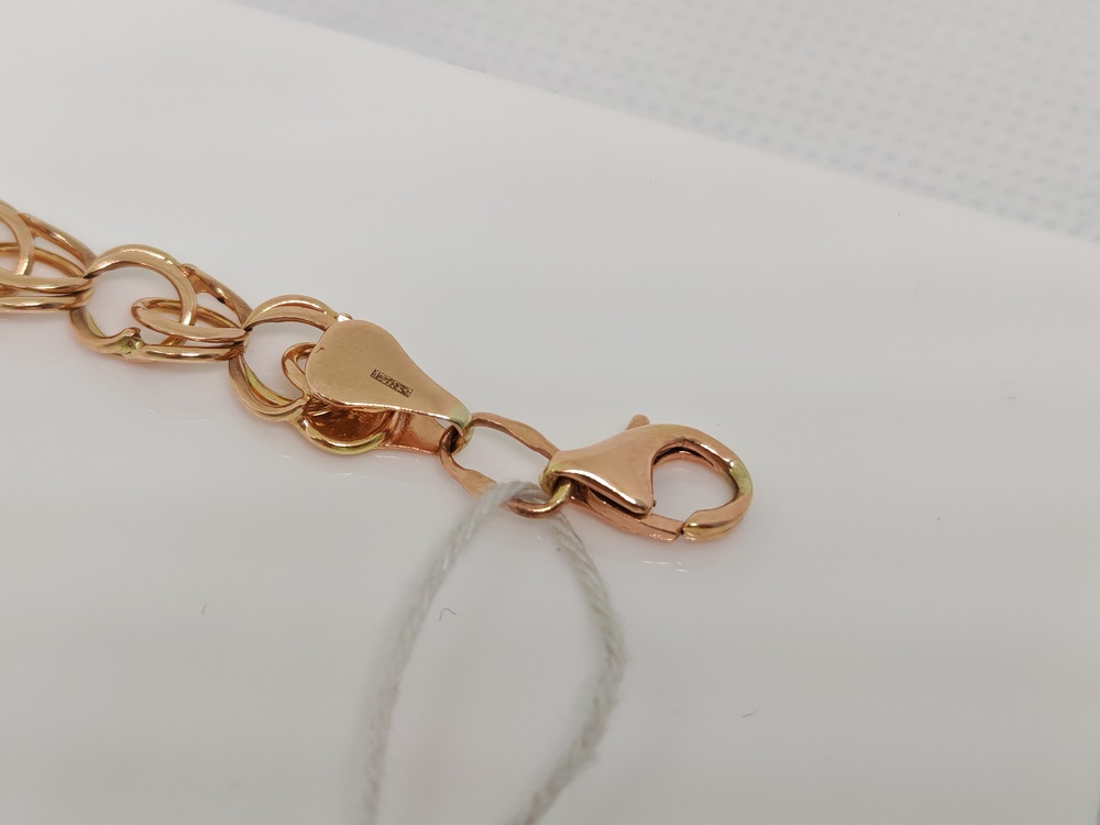 БЛБ585 БРАСЛЕТ ПОЛНОВЕСНЫЙ Бисмарк (Au 585)