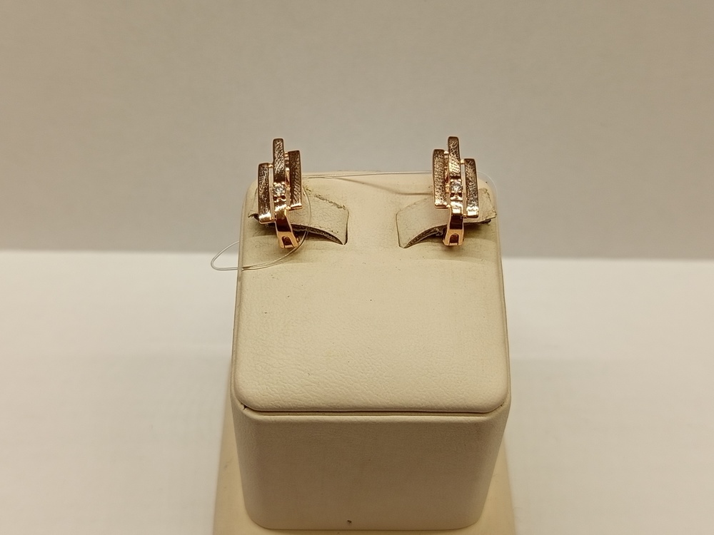 СЕРЬГИ С КАМНЕМ (Au 585)