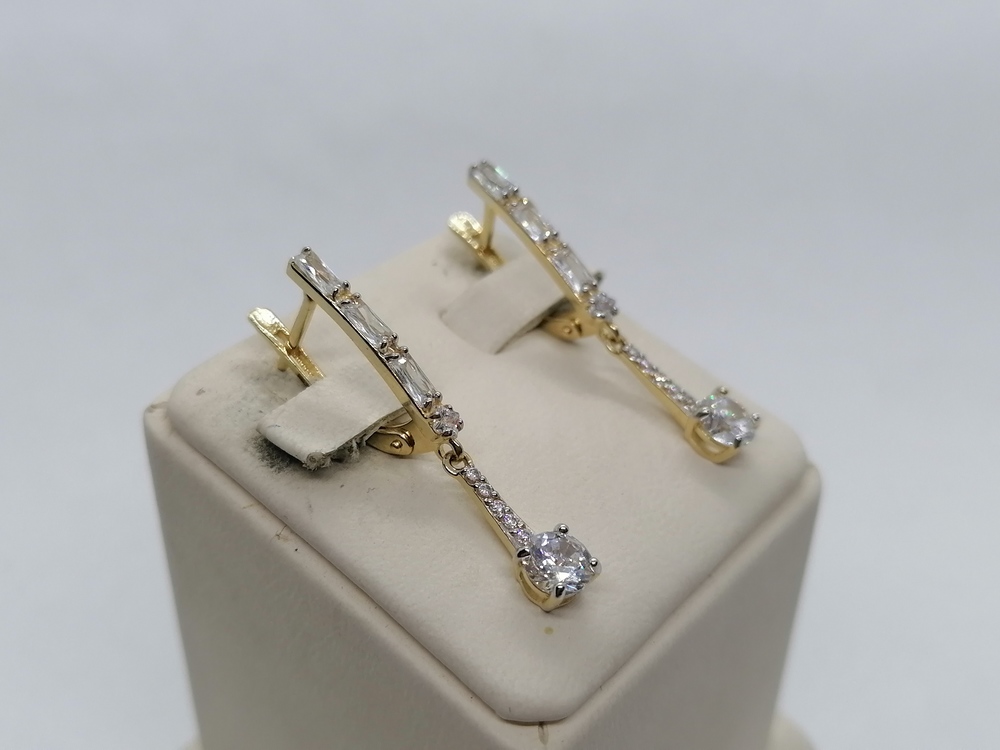 СЕРЬГИ С КАМНЯМИ (Au 585)