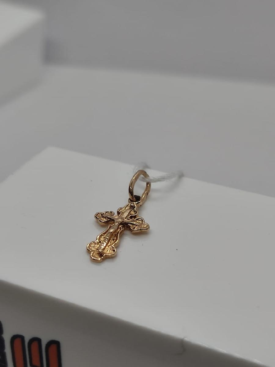 ПОДКБК585 ПОДВЕСКА КРЕСТ БЕЗ КАМНЯ (Au 585)