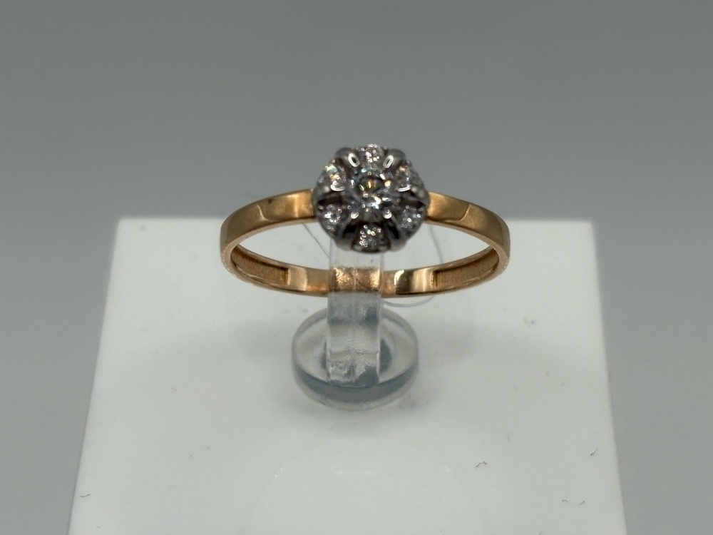 01-117850 КОЛЬЦО С КАМНЯМИ (Au 585)