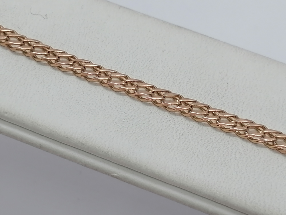 БРАСЛЕТ ПОЛНОВЕСНЫЙ Ромб двойной Au 585